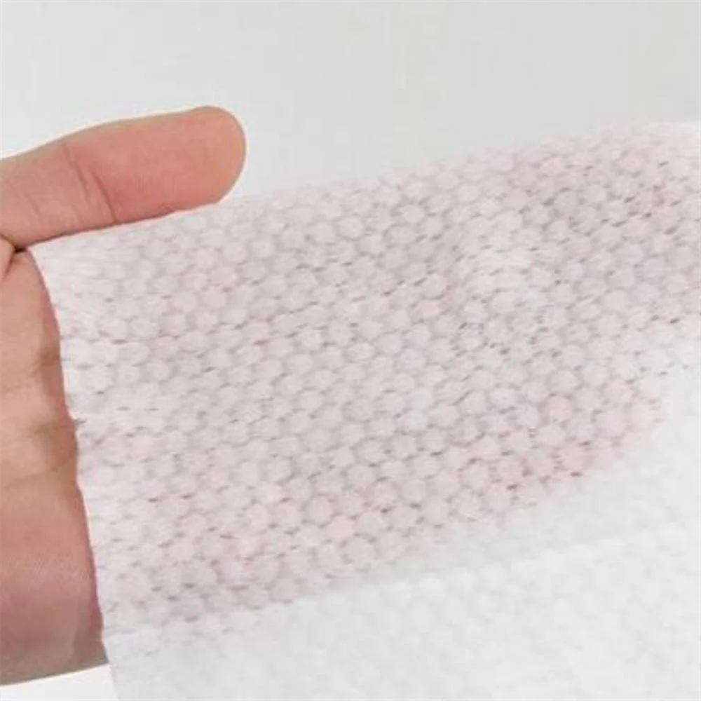 Pet 40GSM Breathable Eco-Friendly Sanitary Napkin Raw Material Pet Viscose Spunlace Nonwoven with Dots